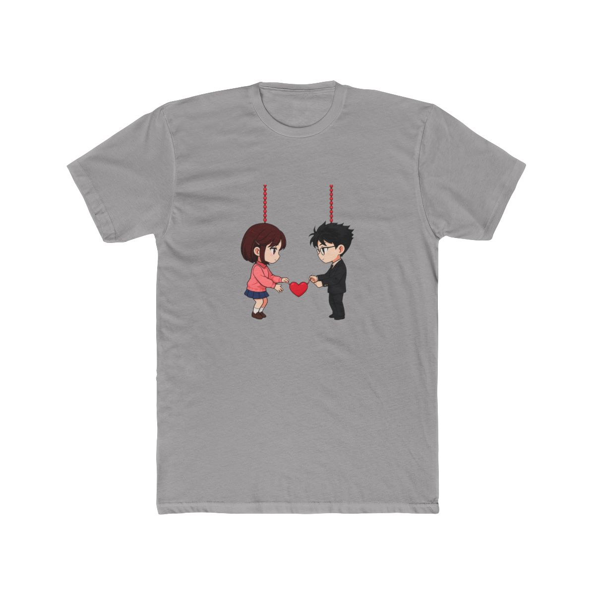 Cartoon Couple Heart Charms Romantic Couples T-Shirt - Official t-shirts merchandise