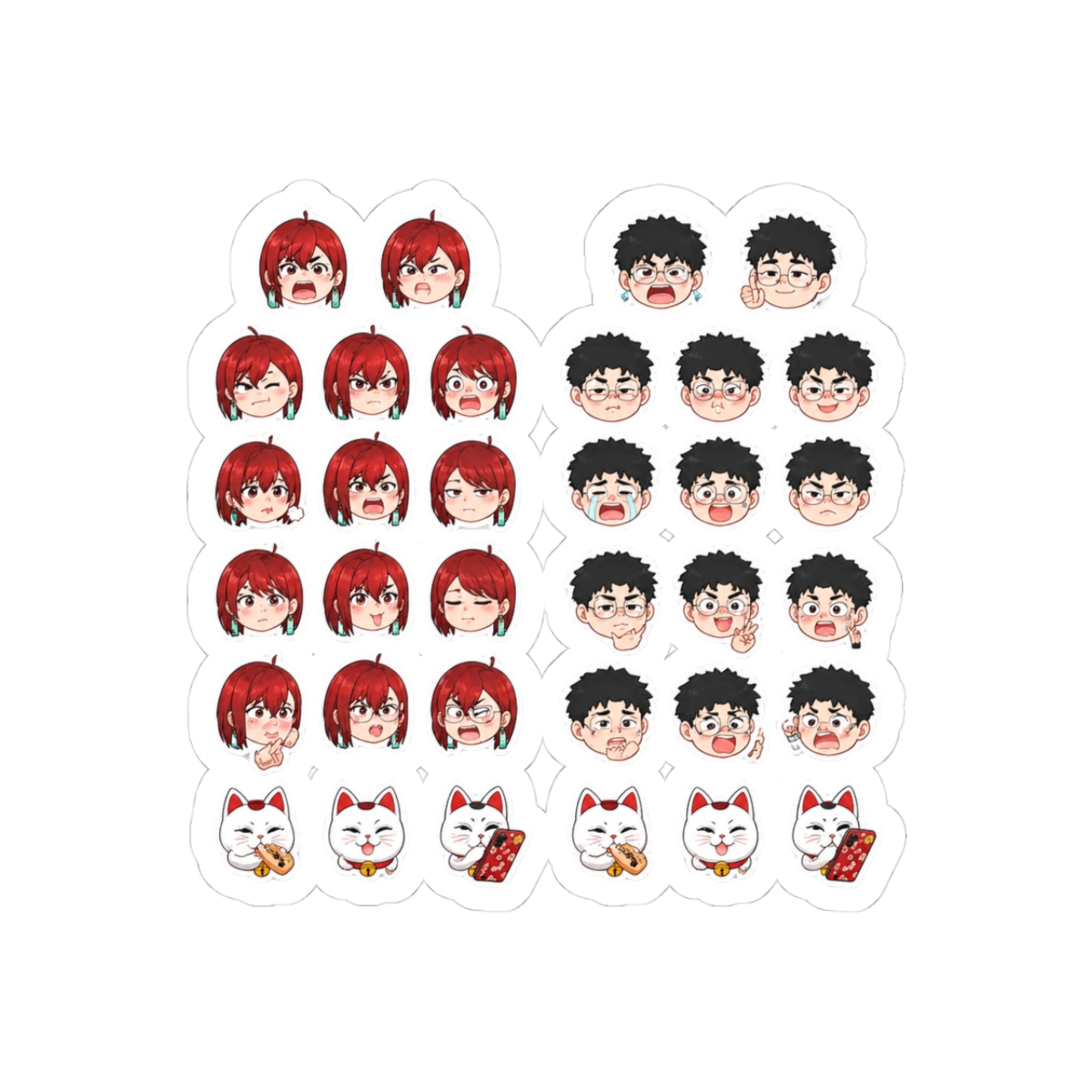 DAN DA DAN EMOTIONS STICKER SHEET - Official stickers merchandise
