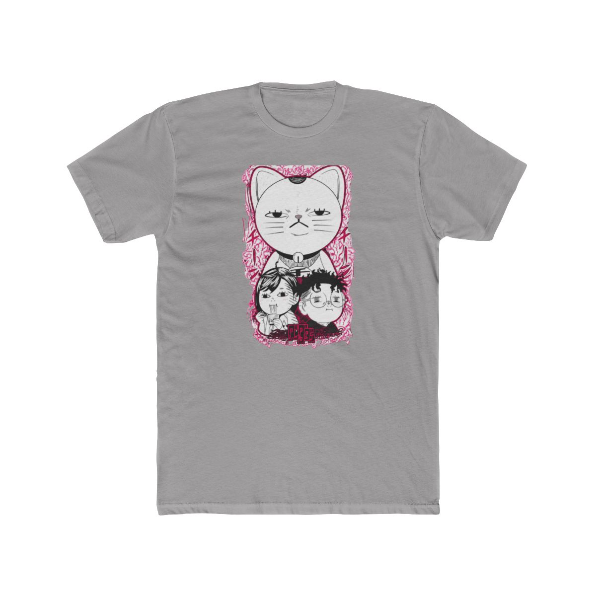 with a white cat illustration T-Shirt - Official t-shirts merchandise