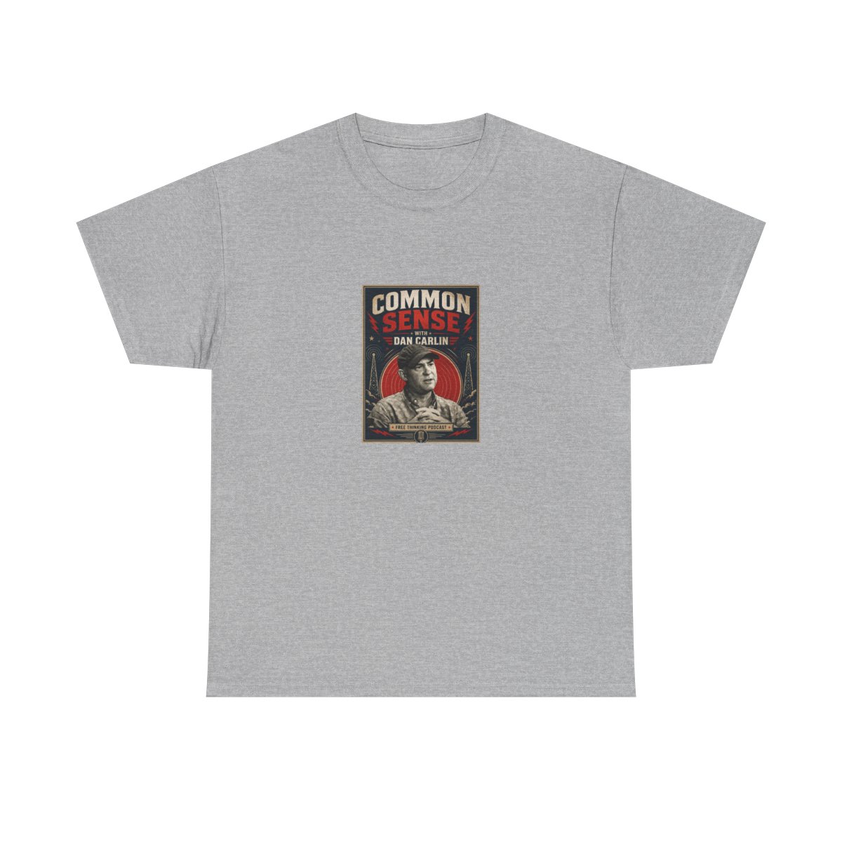 Dan Carlin’s Common Sense "Common Sense with Dan Carlin" Unisex Tee - alternate angle 4, merchandise